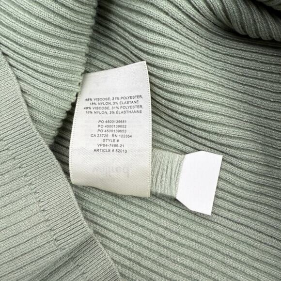 NWT WILFRED Aritzia Reso High Waisted Knit Mini Skirt Size Medium Sage Green - Picture 7 of 8